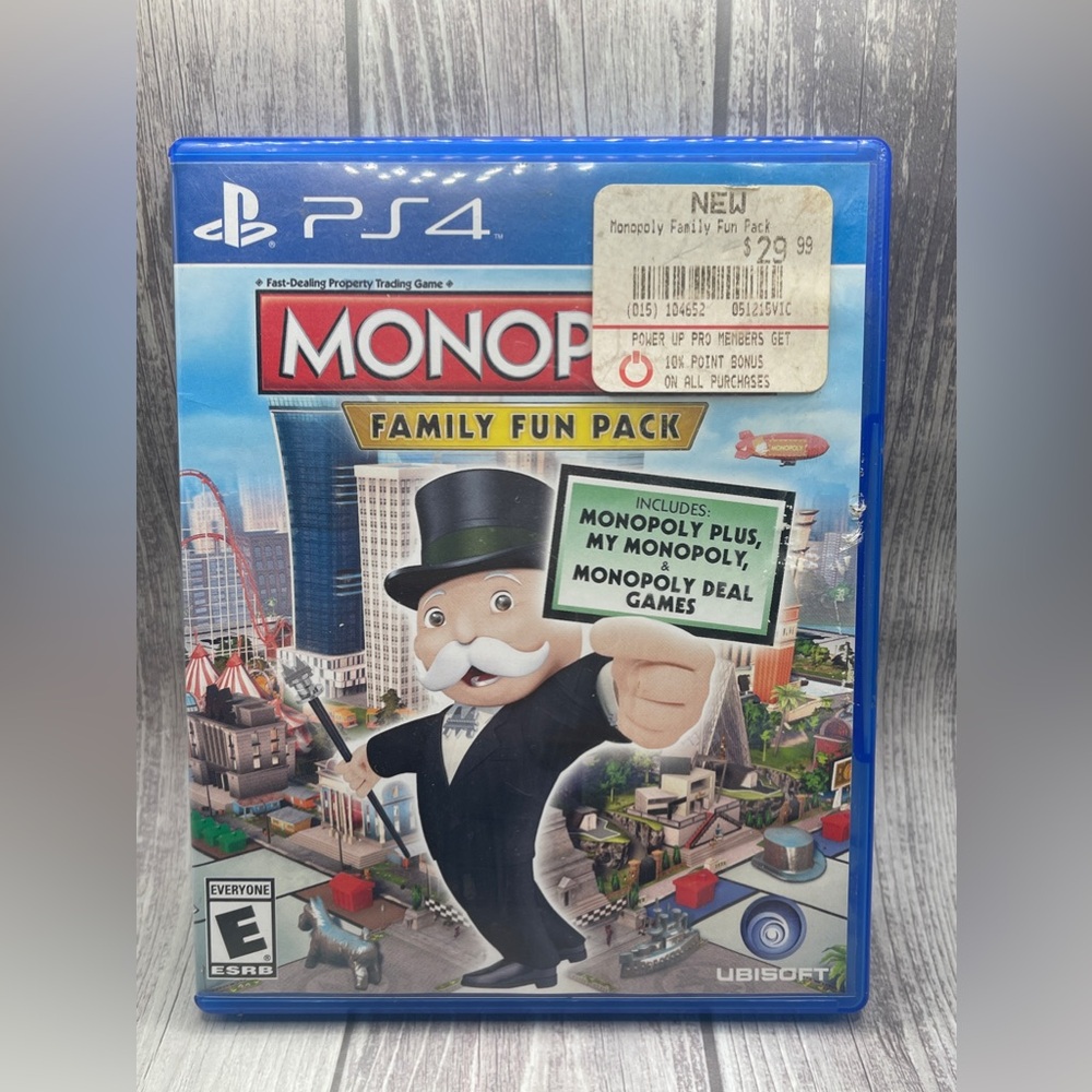 Monopoly Family Fun Pack (Sony PlayStation 4, 2014). Disc in excellent condition